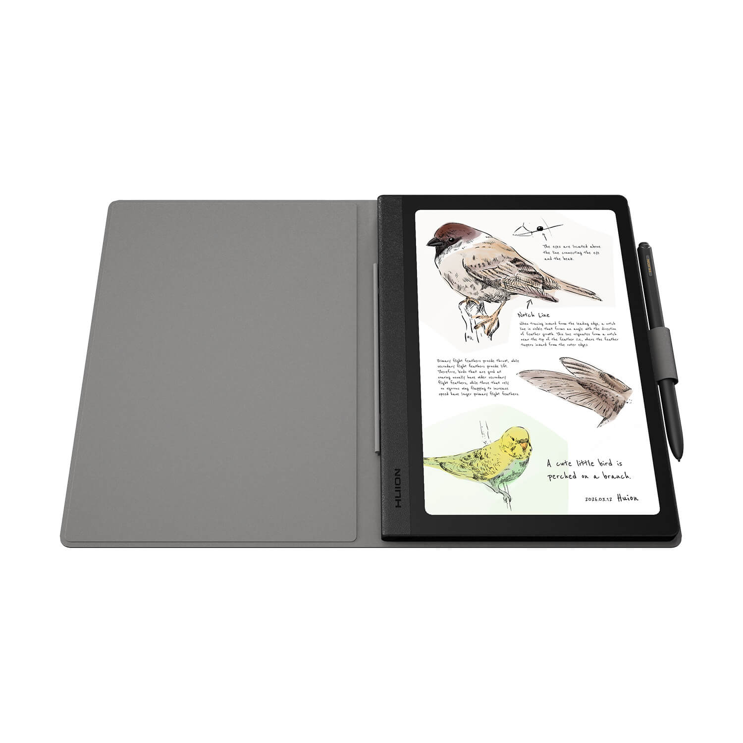 Huion Note E Digital Notebook with Magnetic Pen and Cover for Work