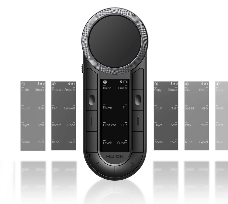 Huion Keydial Remote K40 左手デバイス HUION Keydial Remote K40をレビュー：液晶＆ダイヤル付き左手