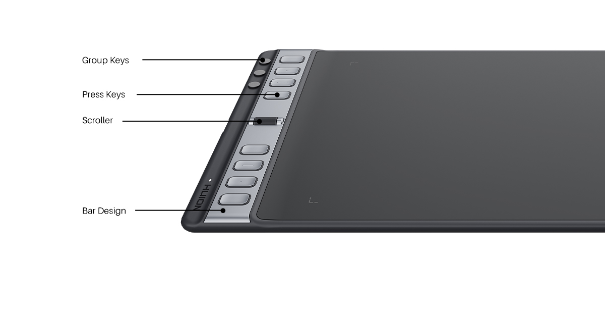 Huion Inspiroy 2 L H1061P Large Digital Drawing Tablet for Digital 