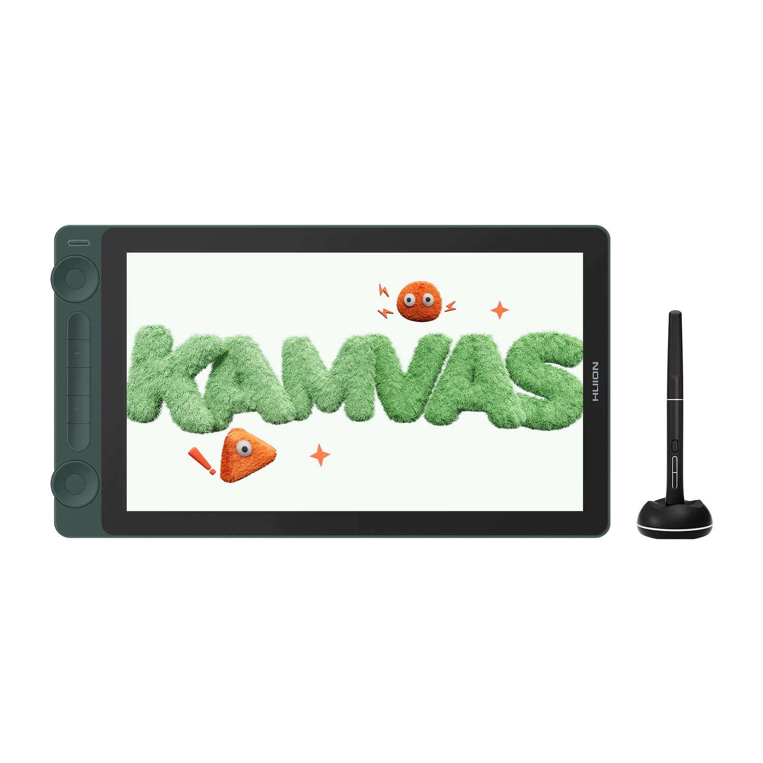 HUION Kamvas 13 液タブ GS1331 ミッドナイトグリーン 緑 GS1331-G 液晶ペンタブレット [13.3型] USB-A/HDMI接続 Kamvas 13＋K20