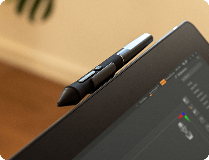 Huion Kamvas 22 (Gen 3) 2.5K 90Hz com iluminação ambiente | Loja