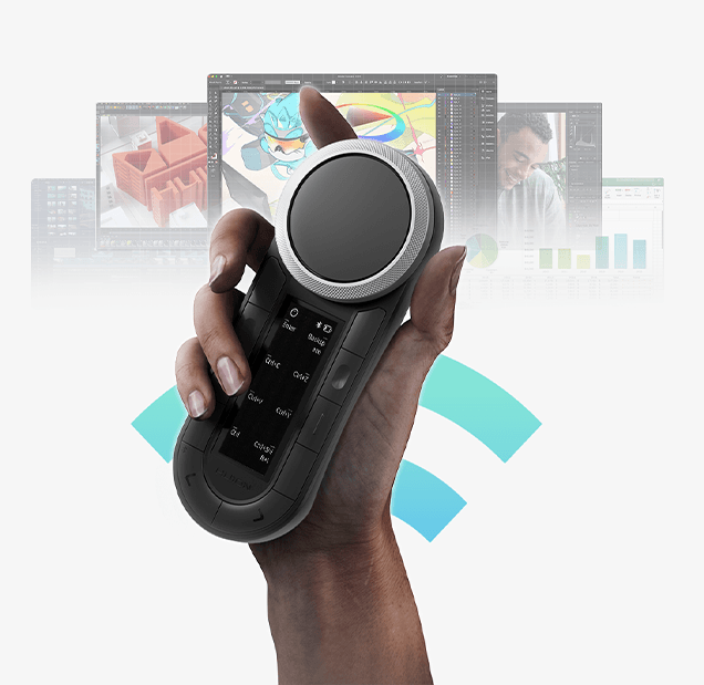 Huion Keydial Remote K40 Bluetooth Shortcut Controller for