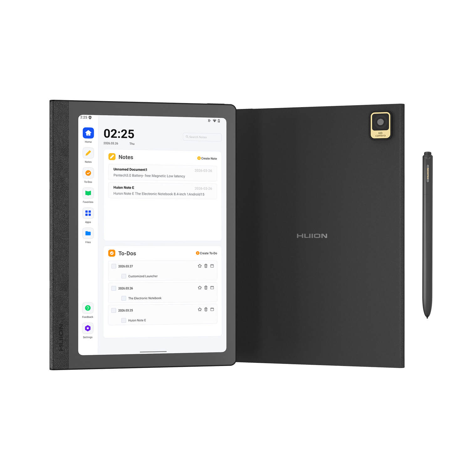 Huion Note E Digital Notebook with Magnetic Pen and Cover for Work