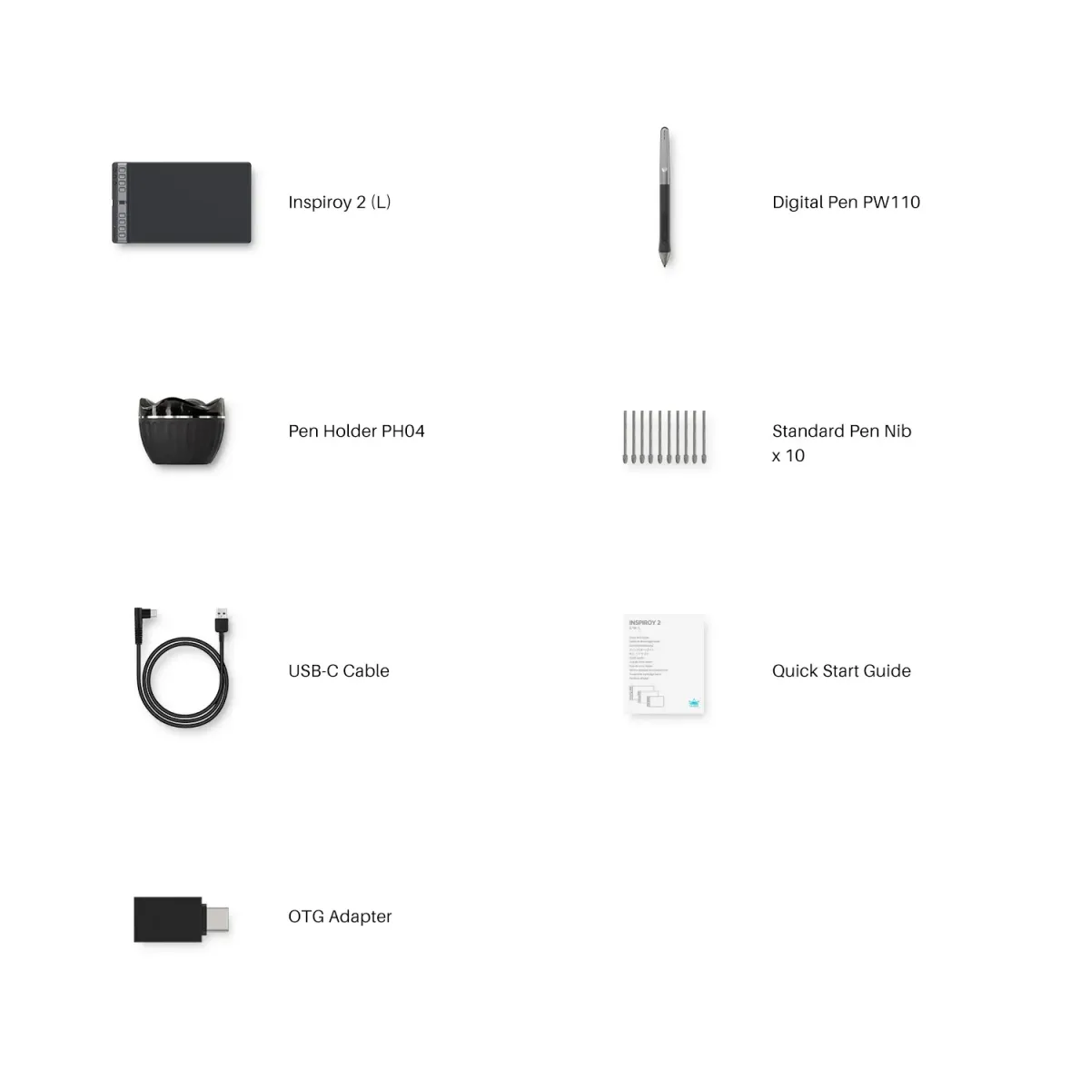 Huion Inspiroy 2 L H1061P Large Digital Drawing Tablet for