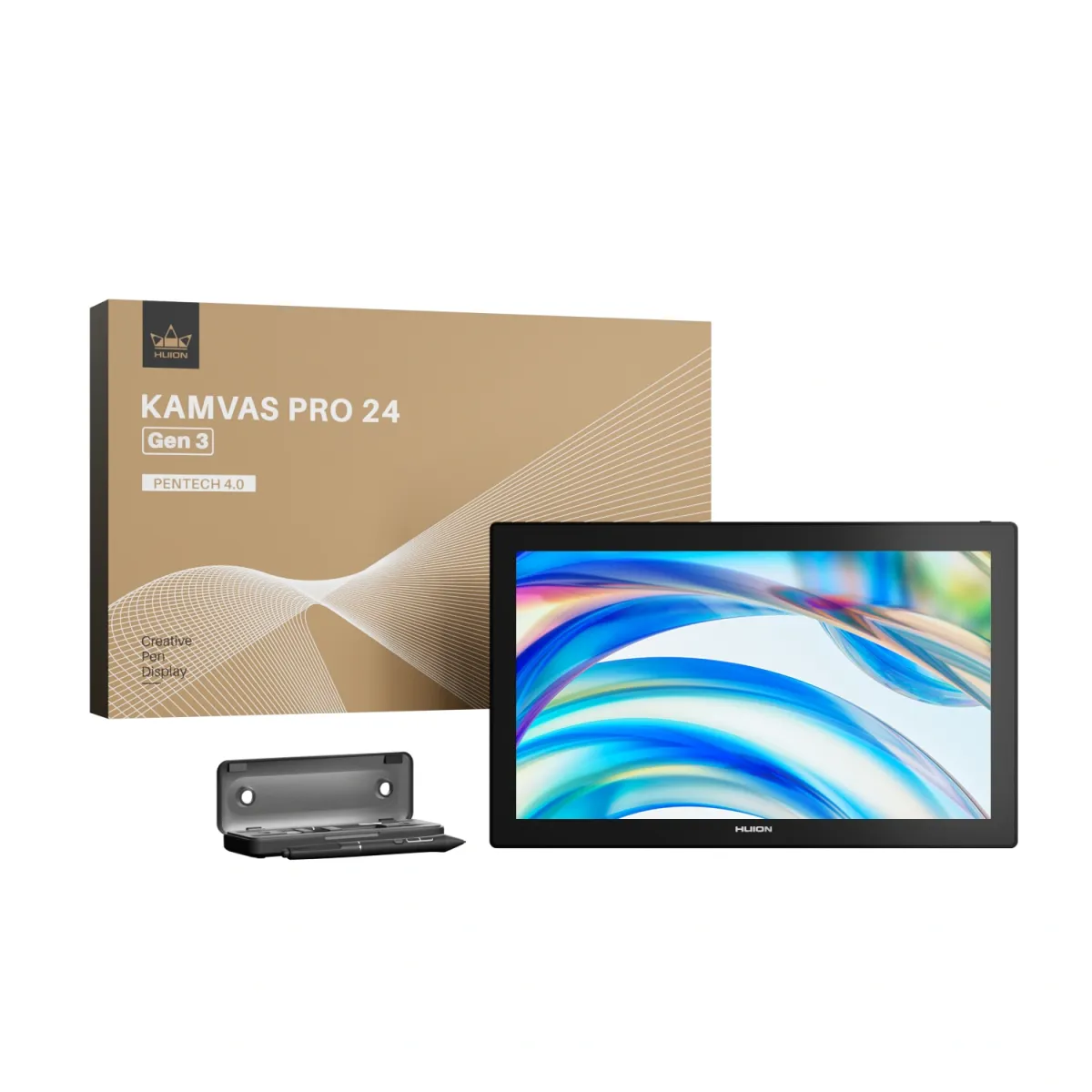 Huion Kamvas Pro 24 4K (Gen 3) プロ向け液晶ペンタブレット