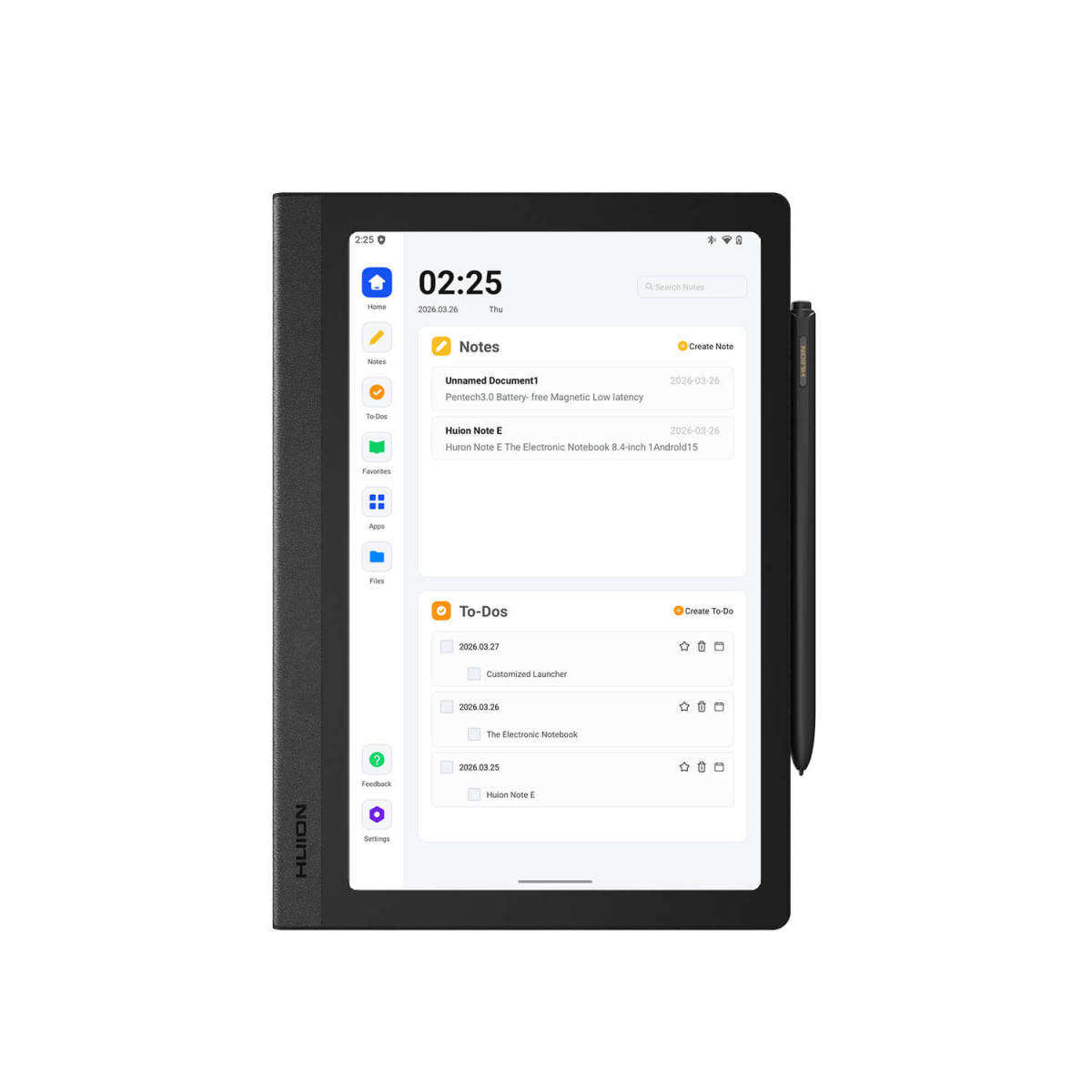 仕事に最適な、マグネットペン＆カバー付きHuion Note Eデジタルノート 