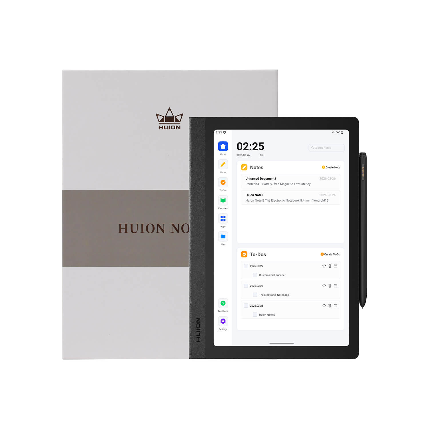 Huion Note E Digital Notebook with Magnetic Pen and Cover for Work